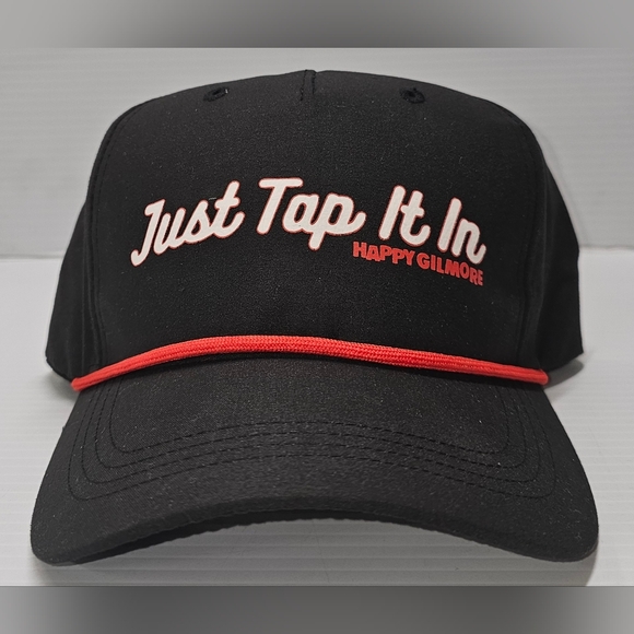 Happy Gilmore Just Tap It In Golf Hat/Dad Hat Snapback Blk-Red NEW w/Tag - Picture 4 of 10